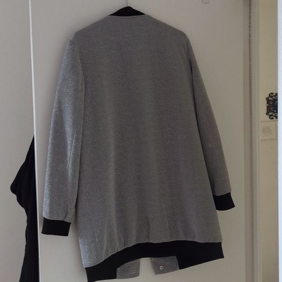 Long Bomber Jacket Silver - Picture 5 of 5